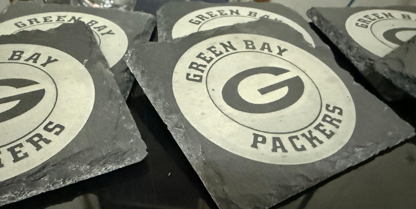 4” Square Slate Coasters (4pk)